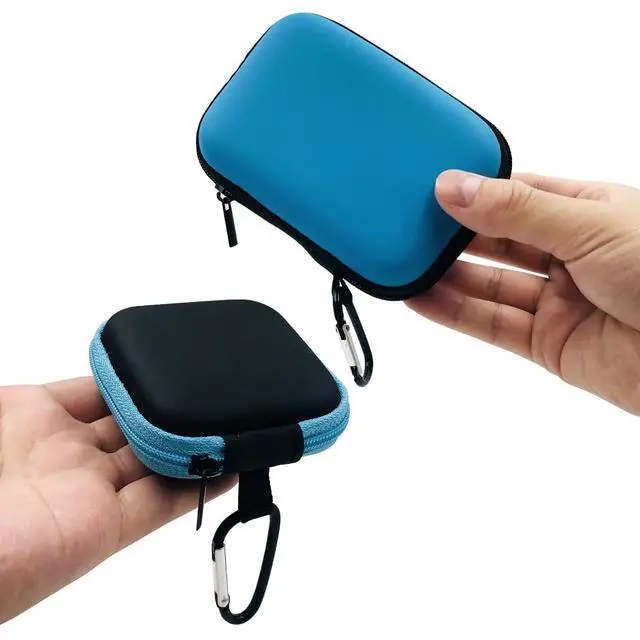 Alt view image 2 of 7 - 10 Pieces Earbud Case, Square and Rectangular Headphone Case with Clips for Headphones, SD Memory Cards, Wireless Earplugs