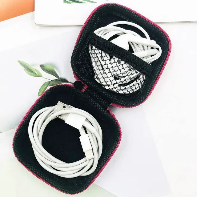 Alt view image 7 of 7 - 10 Pieces Earbud Case, Square and Rectangular Headphone Case with Clips for Headphones, SD Memory Cards, Wireless Earplugs