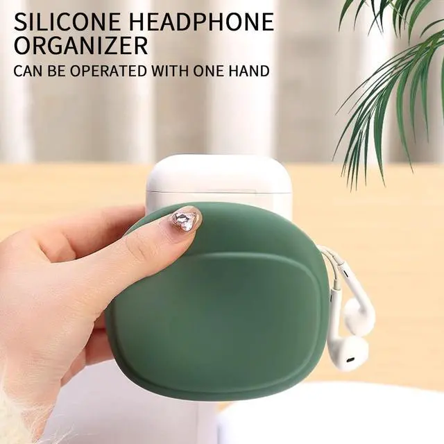 Alt view image 5 of 6 - 3Pcs Silicone Headphone Organizer,Earbud Case,3Pcs Data Cable Storage Case,Silicone Pouch for Earbud,Mini Key Box-Portable Wired Headphone Organizer (5)