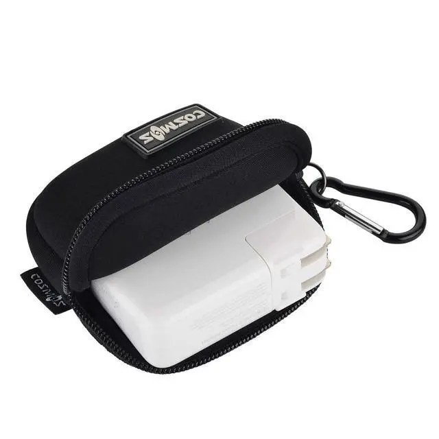 Alt view image 3 of 7 - Pack of 2 Mini Pouch Case Bag Small Travel Storage Carrying Bag Compatible with MagSafe Power Adapter, Laptop Accessories Cables, Cords, USB Drives, Earphones