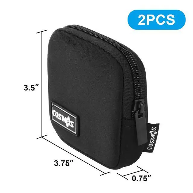 Alt view image 7 of 7 - Pack of 2 Mini Pouch Case Bag Small Travel Storage Carrying Bag Compatible with MagSafe Power Adapter, Laptop Accessories Cables, Cords, USB Drives, Earphones