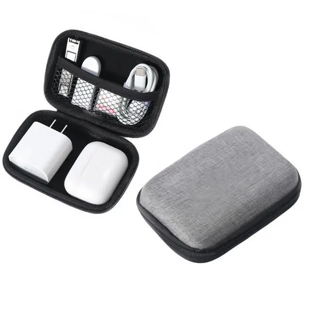 Main image of Electronic Accessories Organizer Bag: EVA Hard Shell Shockproof, Hard Shell Tech Organizer Case - Water Resistant Travel Storage for Cables Charger Earphones USB SD Card (Rectangle)