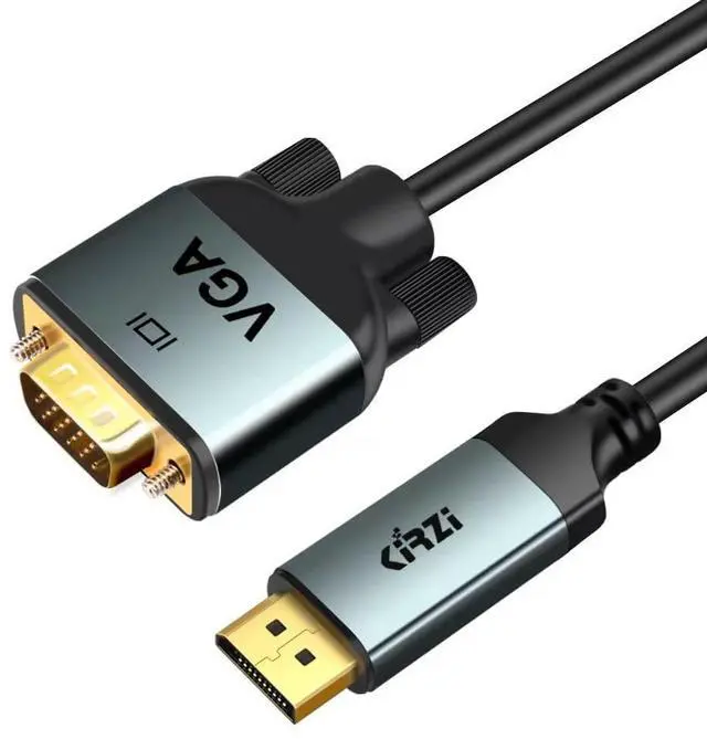 Main image of DisplayPort to VGA Cable 20ft, 1080P@60Hz Adapter Converter, DP Male to VGA Male for Monitor Desktop Laptop