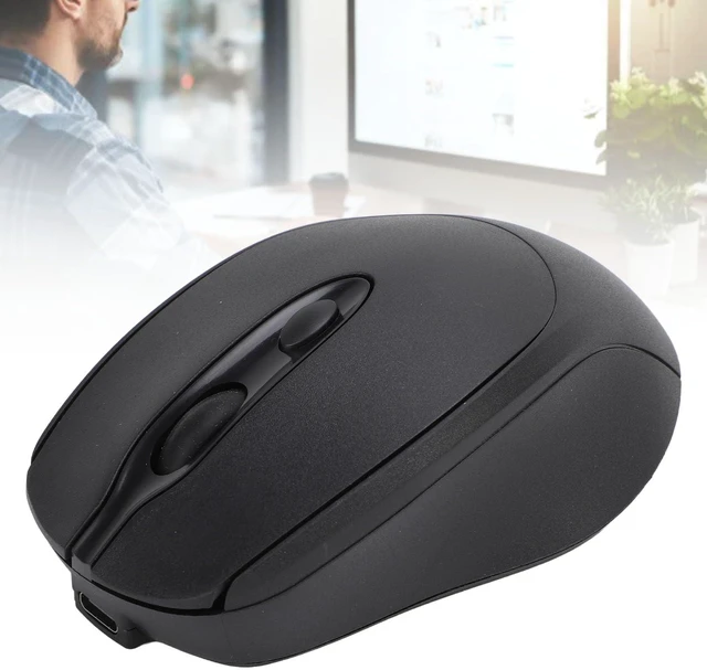 Alt view image 4 of 7 - Silent Mouse, Blue Tooth Mouse Mouse for Laptop Mouse 5.0 2.4G Dual Mode Computer Mouse with USB Receiver for Phone Laptop PC 800 (Black)