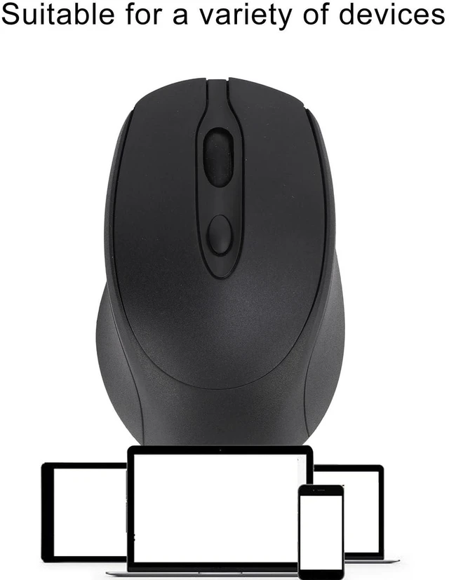 Alt view image 2 of 7 - Silent Mouse, Blue Tooth Mouse Mouse for Laptop Mouse 5.0 2.4G Dual Mode Computer Mouse with USB Receiver for Phone Laptop PC 800 (Black)