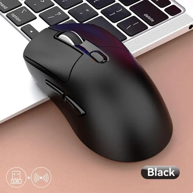 Alt view image 7 of 7 - Wireless Bluetooth Mouse, BT 2.4GHz Dual Mode, Rechargeable Computer Mouse with 3 Adjustable DPI, Silent Click, for Laptop, PC, Tablet (Black)