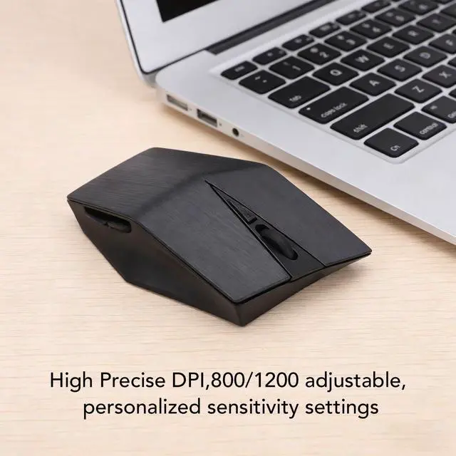 Alt view image 2 of 7 - Wireless Mouse 2.4G Cordless Mouse, Silent Ergonomic Design with USB Receiver Adjustable DPI 800 1200 Auto Sleep Power Saving for PC Laptop Desktop (Grey)