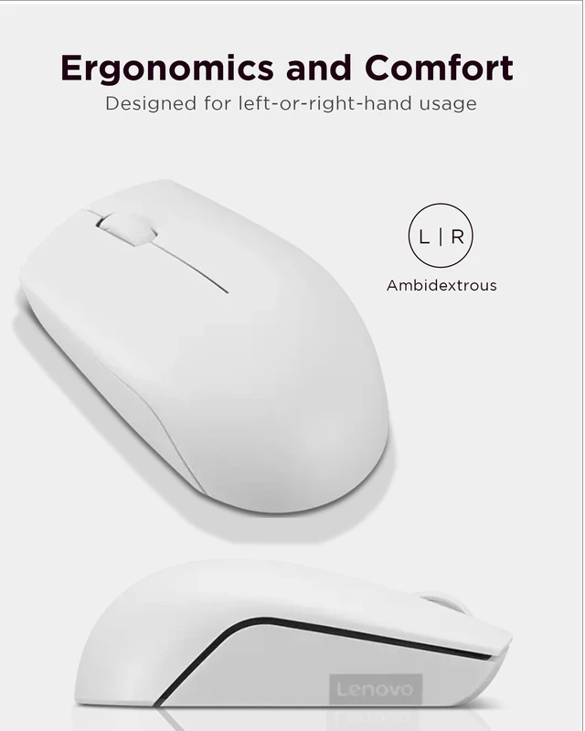 Alt view image 3 of 7 - 300 Wireless Mouse Computer Mouse for PC, Laptop with Windows Ambidextrous Design 2.4 GHz Nano USB Receiver 12 Month Battery Life