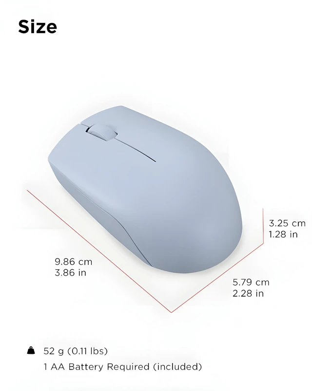 Alt view image 3 of 7 - 300 Wireless Compact Mouse 2.4 GHz Cordless Computer Mouse for PC & Laptop with Windows Ambidextrous Design Optical Sensor 1000 DPI 12-Month Battery Life USB Nano Receiver, Black