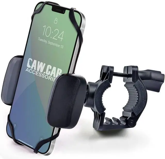 Alt view image 7 of 7 - Bike & Motorcycle Phone Mount - for iPhone 16 Pro Max (15, 14, SE, Plus), Galaxy s25 or Any Cell Phone - Universal Handlebar Holder for ATV, Bicycle & Motorbike. +100 to Safeness & Comfort