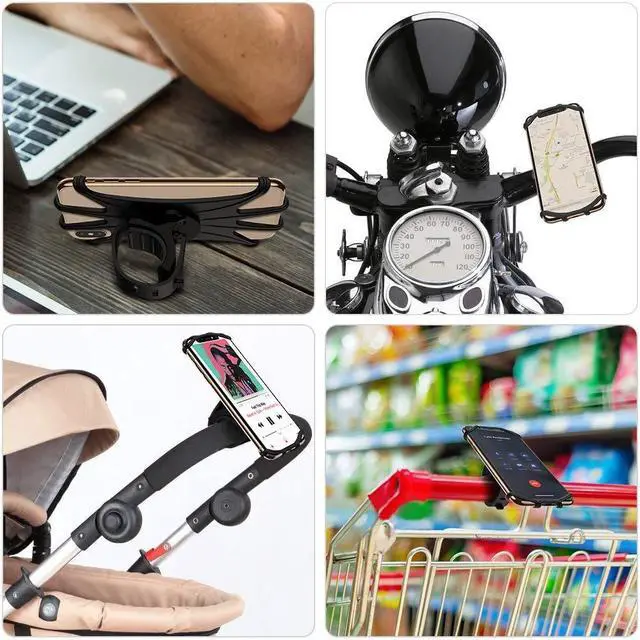 Alt view image 7 of 7 - Bike Phone Mount, Universal Bike Cell Phone Holder, 360° Rotatable, Silicone Bicycle Phone Mount Compatible with iPhone 15/14/13/Pro Max/Pro/mini/12/11/Xs/Max/Xr/X/7/8/Plus, 4.0''~6.7'' Cellphones