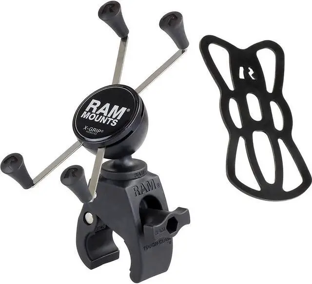 Alt view image 2 of 7 - X-Grip Large Phone Mount with Tough-Claw Clamp Base, Universal Handlebar & Rail Mount for Motorcycles, Bikes, Kayaks & Bars RAM-HOL-UN10-400U