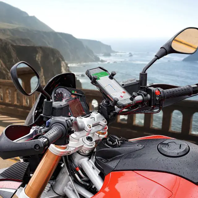 Alt view image 4 of 7 - X-Grip Large Phone Mount with Tough-Claw Clamp Base, Universal Handlebar & Rail Mount for Motorcycles, Bikes, Kayaks & Bars RAM-HOL-UN10-400U