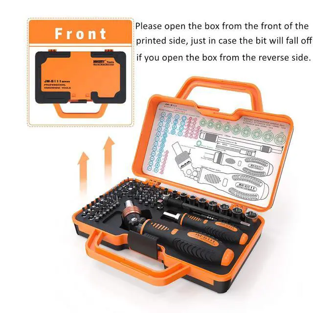 Alt view image 7 of 7 - Precision Ratchet Screwdriver Set, 69 in 1 Household Screwdriver Home Repair Tool Kit, Disassemble Magnetic Rotating Ratchet Screwdriver Kit for Furniture/Car/Computer/Electronics Maintenance