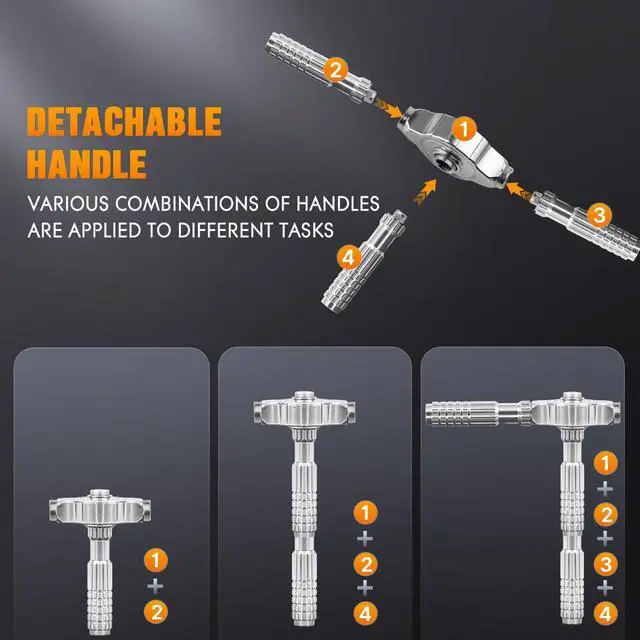Alt view image 5 of 7 - 40 In 1 Ratcheting Screwdriver Set,Multi S2 Steel Bits with Detachable Ratchet Handle,Ratchet Screwdriver Set for Furniture Assembly, Electronics Repair, Bicycle,DIY