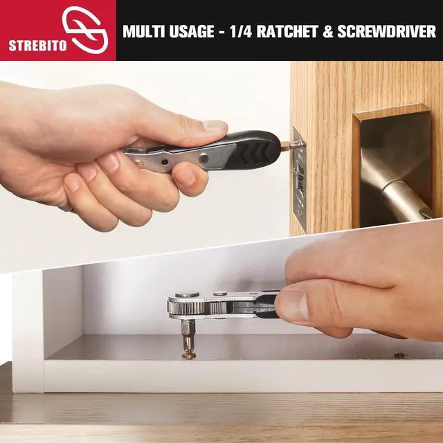 Alt view image 6 of 7 - Mini Ratchet Set 12-Piece 1/4 Right Angle Screwdriver Set - Small Ratcheting Wrench 90 Degree Offset High Torque Low Profile for Tight Spaces