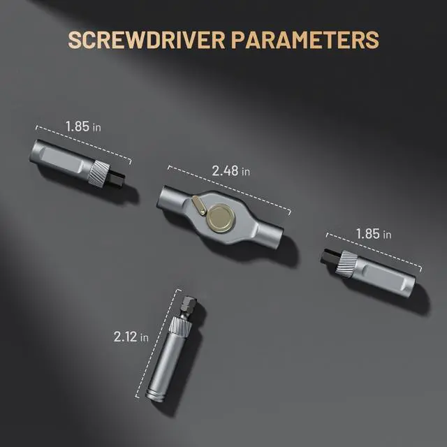 Alt view image 6 of 7 - RS1 Ratcheting Screwdriver Set, 24-in-1 Mini Ratchet Bit Driver Kit with Reversible T-Handle, 40-Tooth Magnetic Multi-Bit Tool for Tight Spaces, Furniture Assembly, Bike Repair & EDC, with Case
