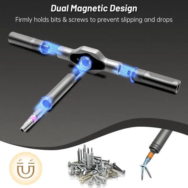 Alt view image 5 of 7 - 24 in 1 Magnetic Ratchet Screwdriver Set, Precision Screwdriver Tool Kit with S2 Steel Bits & Ergonomic Handle for Home Repair, Electronics, Furniture, Bicycle, DIY Projects