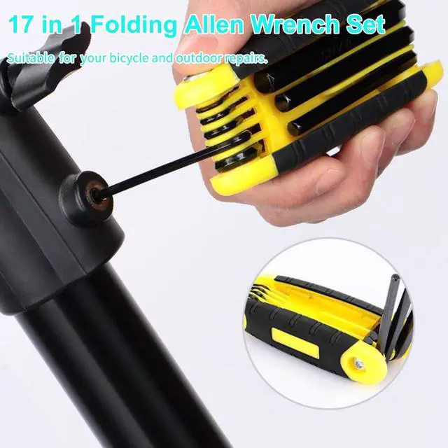 Alt view image 3 of 6 - 17-Piece Folding Allen Wrench Set | Metric & SAE Sizes | 2-Pack Portable Hex Tool for Home Repair & Professional Use