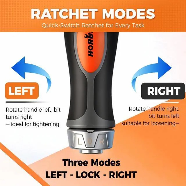 Alt view image 4 of 7 - 6-in-1 Ratcheting Screwdriver Set, Magnetic Multi-Bit Screwdriver with Built-in Premium S2 Bits & 126mm Extension Bar, Dad Mens Gifts for Christmas, All-in-One Tool for Home Repair, DIY