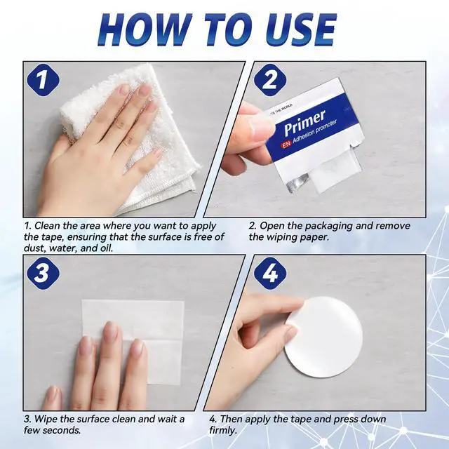 Alt view image 2 of 7 - Adhesion Promoter (20 Pack) - Pre-Saturated Single-Use Applicators for Plastic, Metal, Bumpers | Fast-Drying | High-Performance Bonding | No Spray, No Mess | 2ml Per Wipe