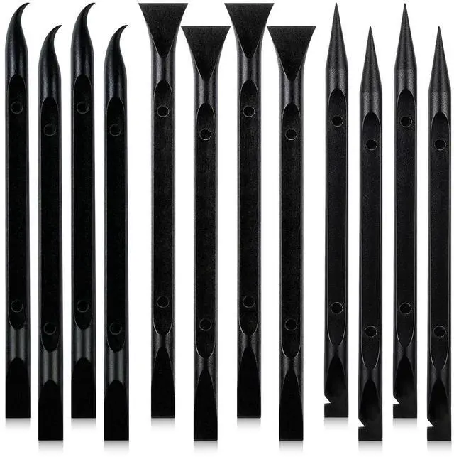 Main image of 12Pcs Plastic Scraper Tool, Crevice Cleaning Tool, Non-Scratch Car Detailing Supplies for Cleaning, Versatile Label/Sticker Remover & Peeler Tool for Tight Spaces