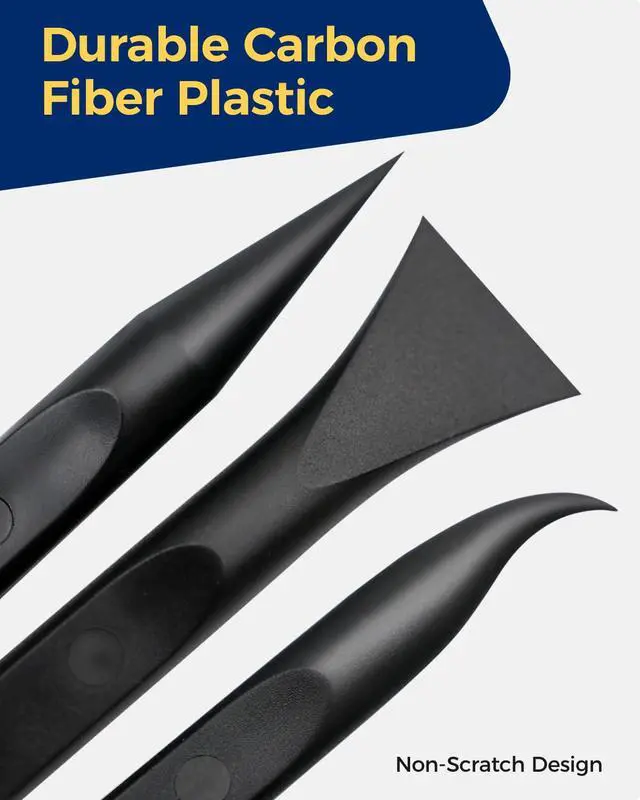 Alt view image 3 of 6 - 12Pcs Plastic Scraper Tool, Crevice Cleaning Tool, Non-Scratch Car Detailing Supplies for Cleaning, Versatile Label/Sticker Remover & Peeler Tool for Tight Spaces