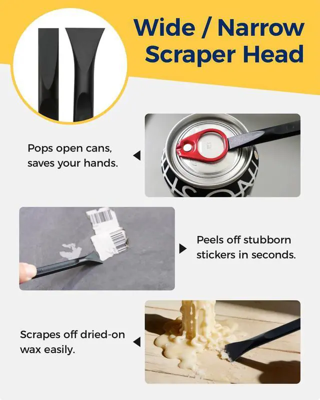 Alt view image 6 of 6 - 12Pcs Plastic Scraper Tool, Crevice Cleaning Tool, Non-Scratch Car Detailing Supplies for Cleaning, Versatile Label/Sticker Remover & Peeler Tool for Tight Spaces