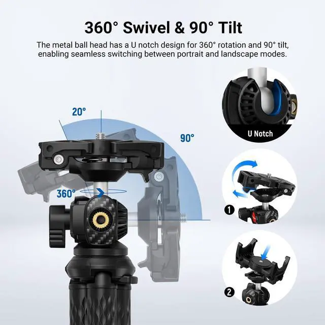 Alt view image 4 of 7 - Flexible Phone Tripod, Small Mini Camera Webcam Desk Stand, Phone Holder & Action Camera Mount Adapter Compatible with iPhone GoPro DJI Pocket 4 3 Xtra Muse Insta360 for Video Recording, TP34