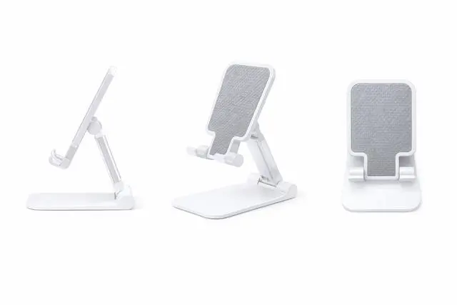 Alt view image 2 of 4 - Adjustable Phone Stand for Desk, Foldable Cell Phone Holder, Portable Non-Slip Stand for iPhone, Samsung, Tablet Nexora