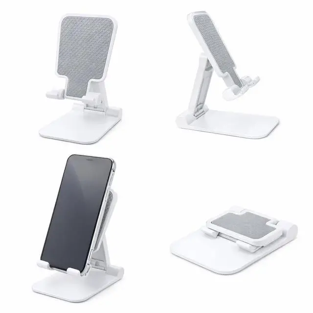 Alt view image 3 of 4 - Adjustable Phone Stand for Desk, Foldable Cell Phone Holder, Portable Non-Slip Stand for iPhone, Samsung, Tablet Nexora