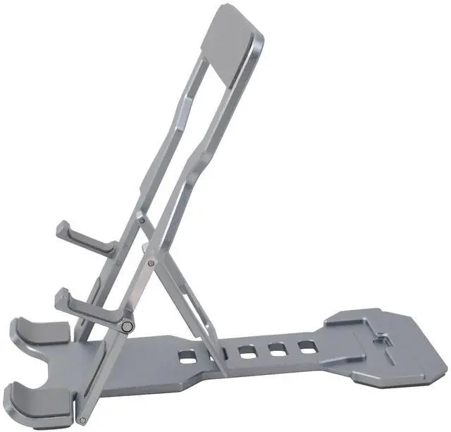 Alt view image 5 of 7 - Aluminum Alloy Foldable Phone Stand, Portable Cell Phone Stand for Desk and Adjustable Height, Cell Phone Holder Cradle Dock Compatible Most of Phone