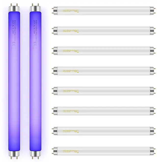Main image of 10 Pack Bug Zapper Replacement Light Bulbs 10W for 20W Indoor Bug Zapper, BL T8 F10W 13Inch Light Tube Compatible with Aspectek, Liba, Micnaron, Lulu Home and Other 20W Mosquito Lamp
