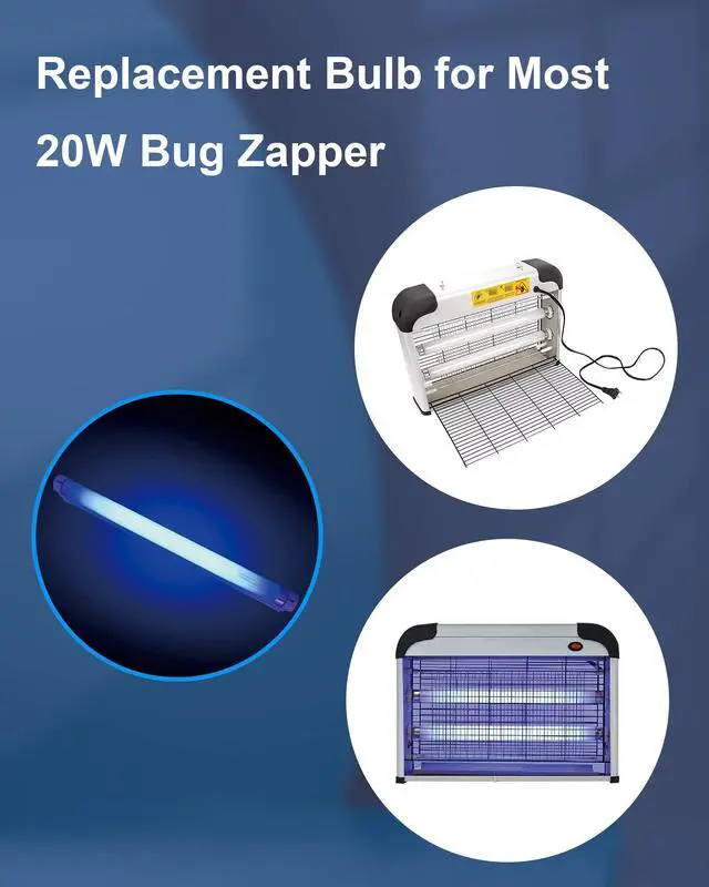 Alt view image 3 of 7 - Bug Zapper Replacement Light Bulb 10W for 20W Indoor Bug Zapper, BL T8 F10W Light Tube Compatible with Aspectek, Liba and Other 20W Mosquito Zapper Lamp, 4 Pack