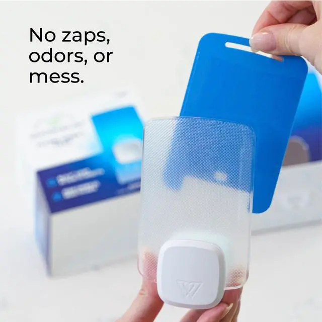 Alt view image 5 of 6 - Flying Insect and Fly Trap - Indoor Bug Catcher for Fruit and House Flies, Gnats, Moths, and Mosquitoes - Starter Kit for Home and Kitchen - 1 Plug-in Light and 1 Cartridge