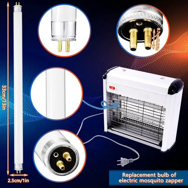 Alt view image 2 of 7 - 4 Pack 13 Inch Bug Zapper Replacement Lamp Bulb Light Tube 10w Bug Zapper Light Bulb Bl T8 F10w Lights Tube, and 20w Electronic Mosquito Lamp Indoor Outdoor Use