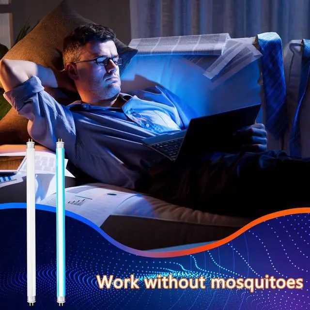 Alt view image 5 of 7 - 4 Pack 13 Inch Bug Zapper Replacement Lamp Bulb Light Tube 10w Bug Zapper Light Bulb Bl T8 F10w Lights Tube, and 20w Electronic Mosquito Lamp Indoor Outdoor Use
