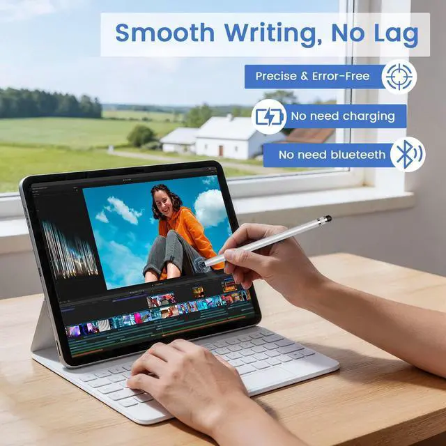 Alt view image 5 of 7 - 10Pcs Universal Stylus Pen for Touchscreen, 2-in-1 High Precision and Sensitivity Stylus Pen for iPad/iPhone/Samsung/Android Smartphone and Tablets Touch Screens-10 Stylus Pens+20 Replaceable Tips