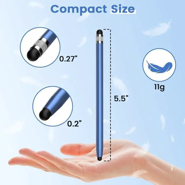 Alt view image 2 of 7 - 10Pcs Universal Stylus Pen for Touchscreen, 2-in-1 High Precision and Sensitivity Stylus Pen for iPad/iPhone/Samsung/Android Smartphone and Tablets Touch Screens-10 Stylus Pens+20 Replaceable Tips