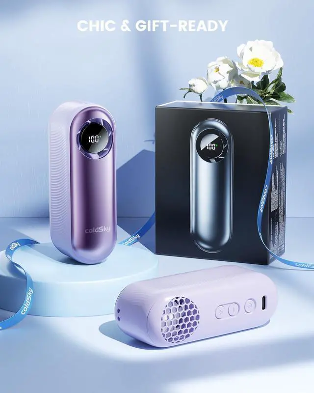 Alt view image 7 of 7 - Portable Handheld Turbo Fan, 4000mAh Rechargeable Personal Mini Fan, 1-100 Adjustable Speeds, High Speed Small Pocket Fan for Women Travel Camping Office Outdoor