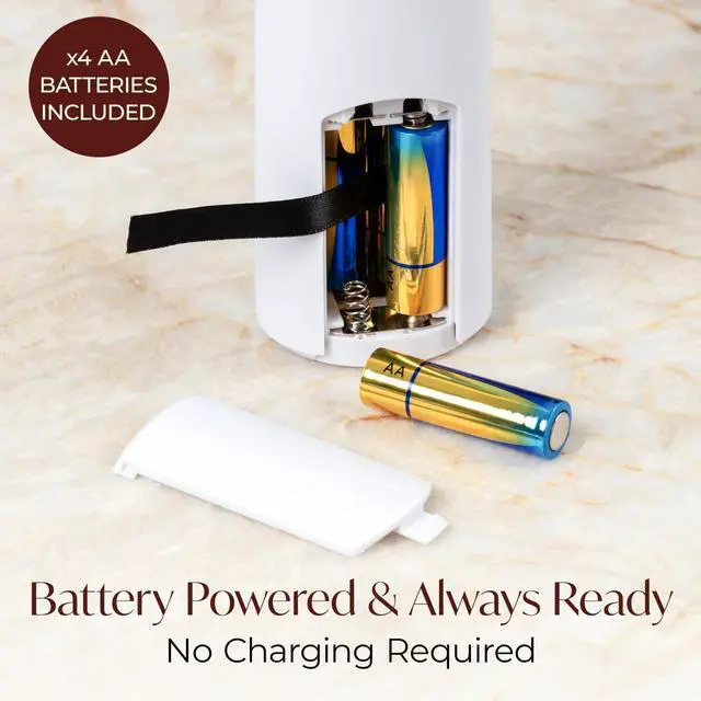Alt view image 4 of 7 - Electric Wine Opener Battery Operated with Stand and Built-in Foil Cutter - Automatic Wine Opener - Electric Corkscrew for Easy Cork Removal - Best Gift for Wine Lover (White & Rose Gold)
