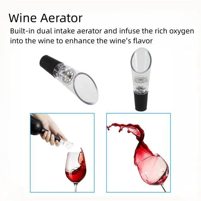 Alt view image 4 of 6 - Electric Wine Bottle Opener Auto Wine Opener Cordless Wine Opener Rechargeable with Foil Cutter, Wine Pourer,Vacuum Stopper,USB C Charging Cable,Fathers Day Dad Gifts from Daughter Son(Black)
