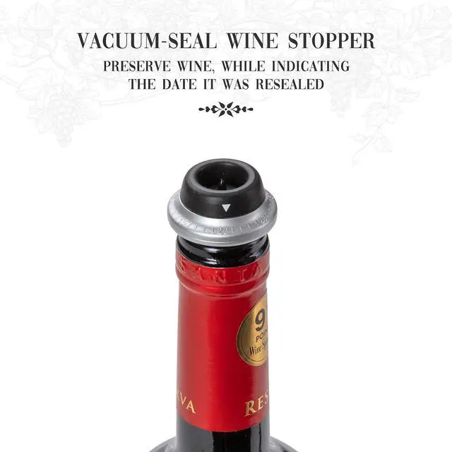 Alt view image 7 of 7 - Wine Gift Set Includes Electric Opener, Aerator, Vacuum Preserver, 2 Stoppers, Foil Cutter & Charging Base