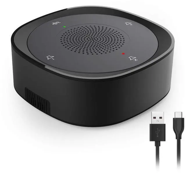 Main image of USB Speakerphone Microphone, Conference Speaker Omnidirectional Computer Mic, with 360º Voice Pickup, Touch-Sensor Buttons for Mute/unmute, Streaming, Call Speaker Skype, Webinar, Interview -(JV801)