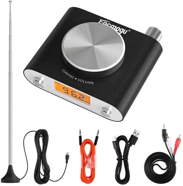 Main image of FM Radio Receiver, Professional Si4730 Radio Receiver with 33ft Long Cables Antenna, Mini FM Global Frequency HiFi Support Type -C Interface & 3.5mm Audio Output