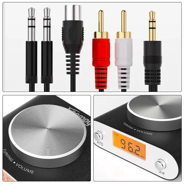 Alt view image 5 of 7 - FM Radio Receiver, Professional Si4730 Radio Receiver with 33ft Long Cables Antenna, Mini FM Global Frequency HiFi Support Type -C Interface & 3.5mm Audio Output