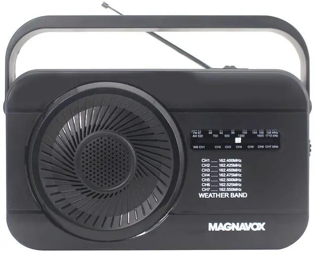 Main image of MR4181W Weather Radio 7 with Dedicated Weather Channels and AM/FM Radio, Battery Powered Radio for Emergencies by 3X C Cell Batteries or AC Power for Household (not Included)