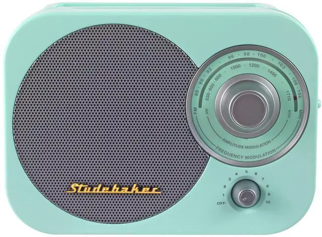 Alt view image 2 of 7 - Mint Green Vintage Home Portable Retro AM/FM Radio with Headphone Jack - (Limited Edition)