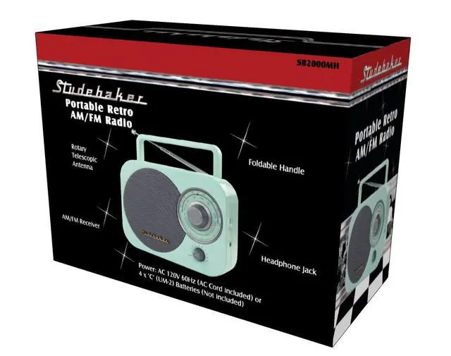 Alt view image 6 of 7 - Mint Green Vintage Home Portable Retro AM/FM Radio with Headphone Jack - (Limited Edition)