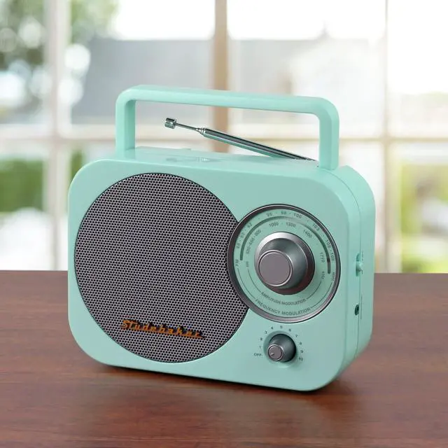 Alt view image 5 of 7 - Mint Green Vintage Home Portable Retro AM/FM Radio with Headphone Jack - (Limited Edition)